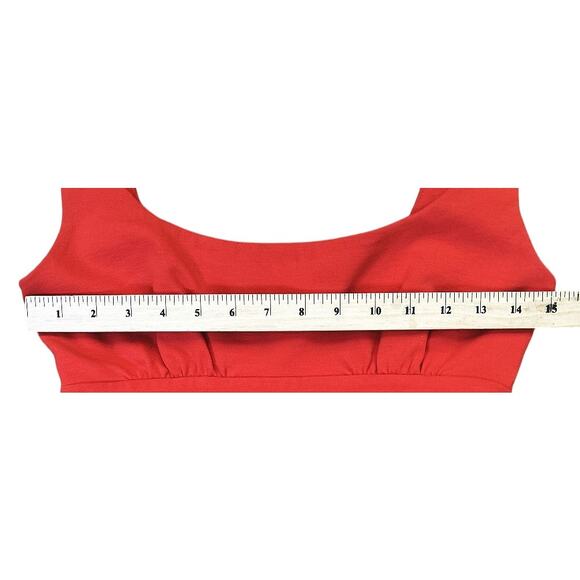 Diane Von Furstenberg Sleeveless Stretch Orange Midi Dress Size 4 - Picture 3 of 8